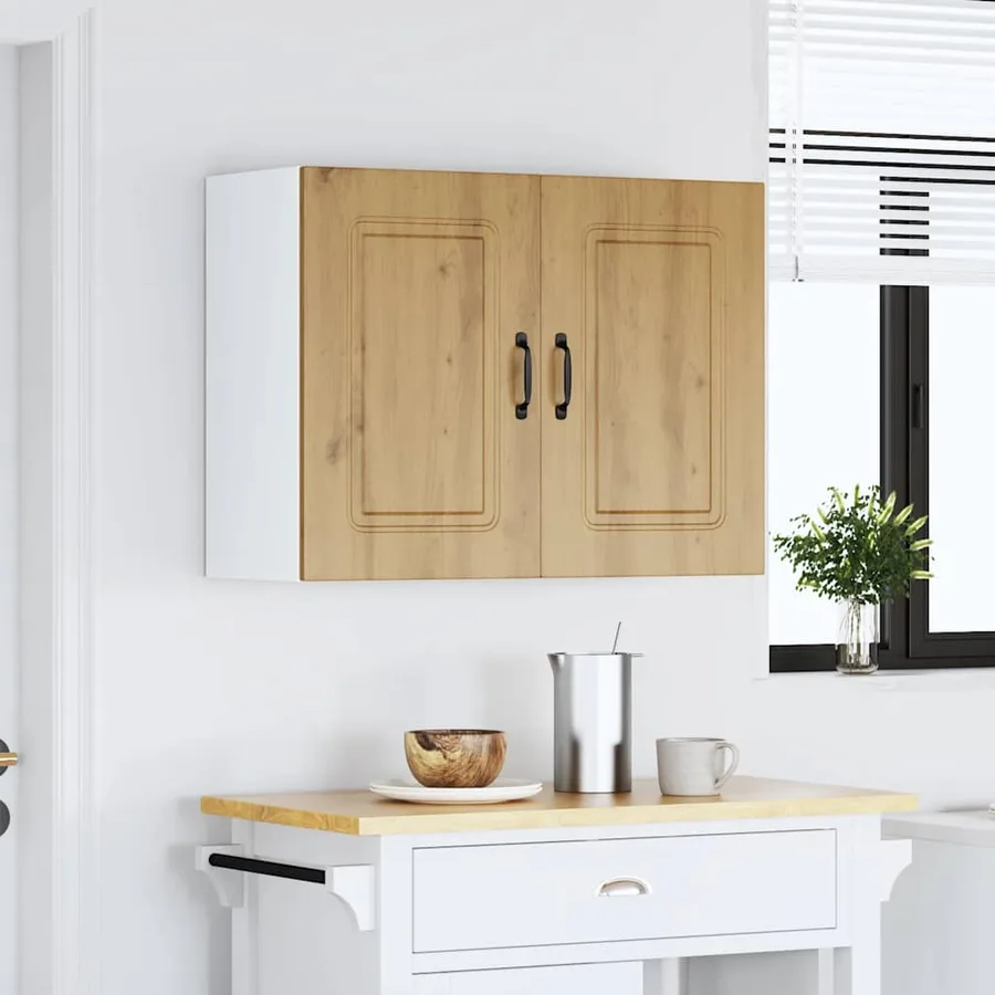 Armoire murale cuisine Kalmar chêne artisanal bois d'ingénierie - 3