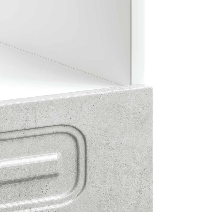 Armoire à four Kalmar gris béton bois d'ingénierie - 8