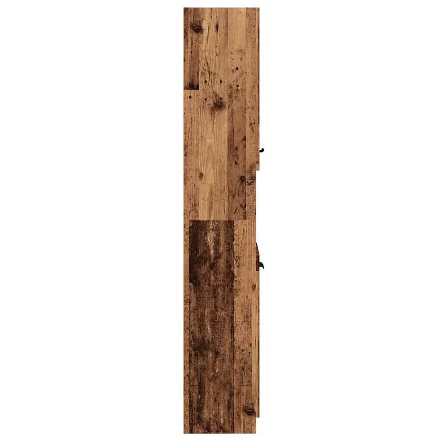 Armoire de salle de bain vieux bois bois d'ingénierie - 5