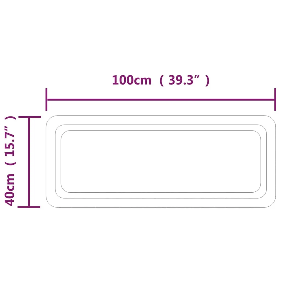 Miroir de salle de bain à LED 40x100 cm - 5