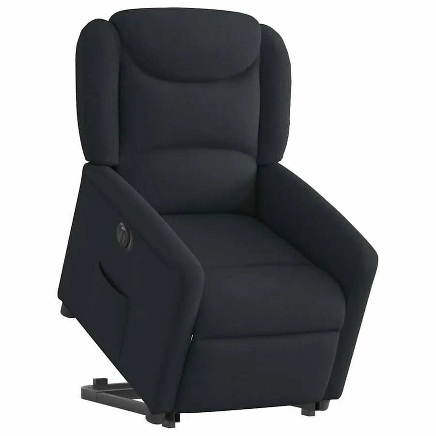 Fauteuil inclinable électrique noir tissu - 3