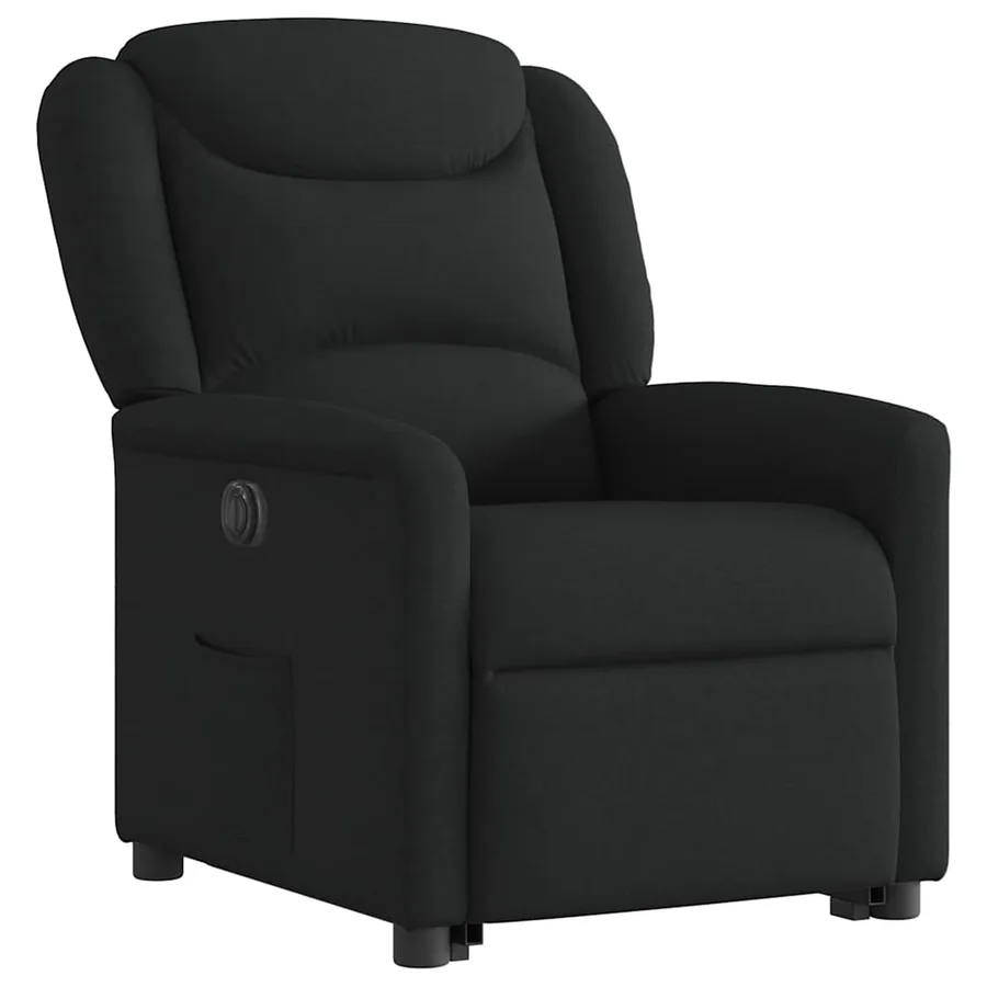 Fauteuil inclinable électrique noir tissu - 4