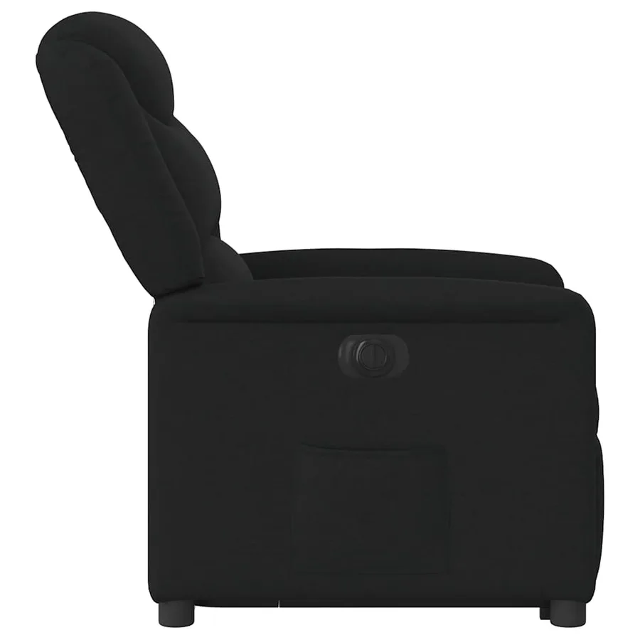 Fauteuil inclinable électrique noir tissu - 6