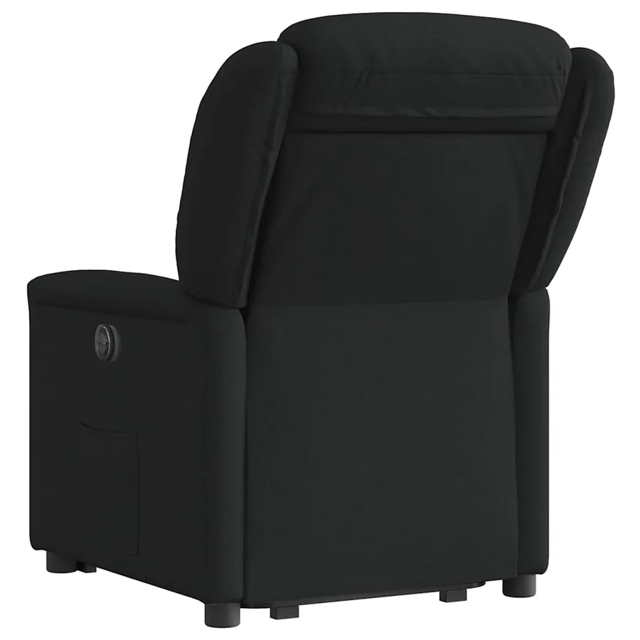 Fauteuil inclinable électrique noir tissu - 7