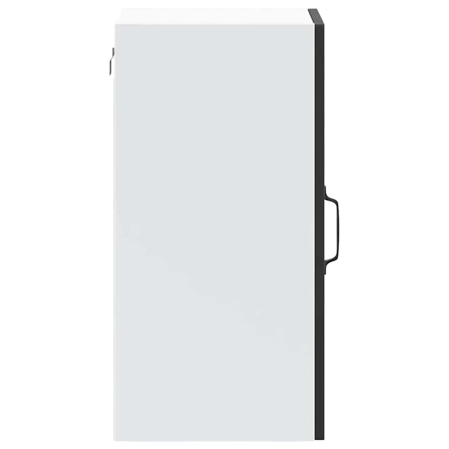 Armoire murale de cuisine avec porte en verre Kalmar noir - 7