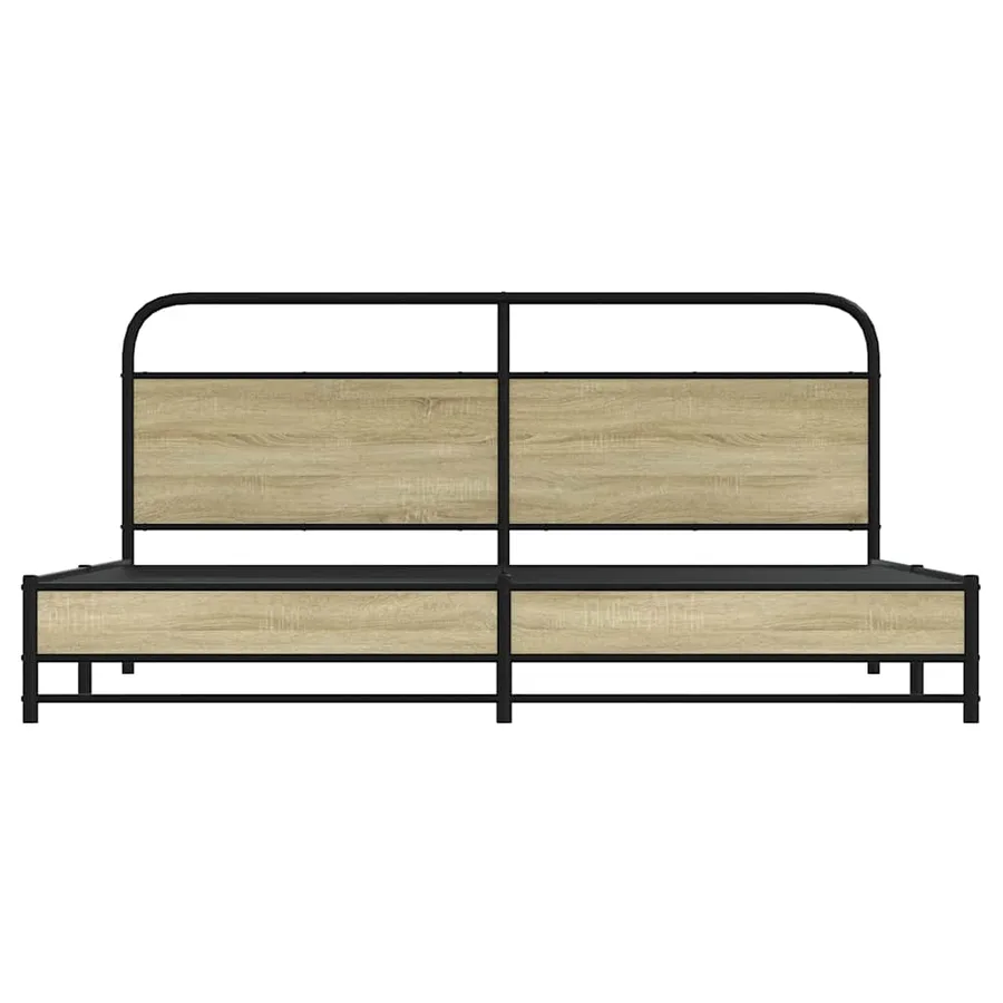 Cadre de lit en métal sans matelas chêne sonoma 183x213 cm - 5