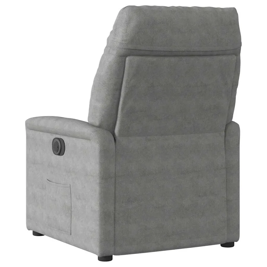 Fauteuil inclinable de massage électrique gris foncé - 7