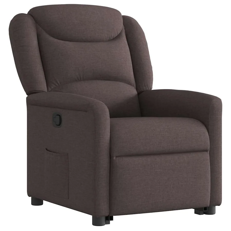 Fauteuil inclinable marron foncé tissu - 4
