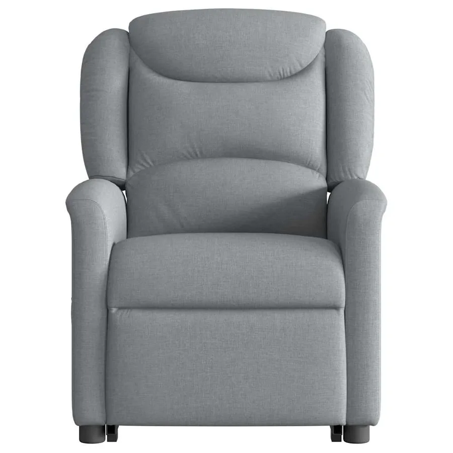 Fauteuil inclinable électrique gris clair tissu - 5