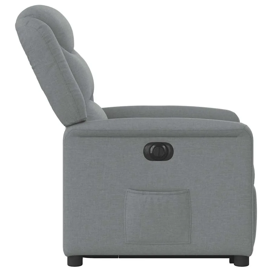 Fauteuil inclinable électrique gris clair tissu - 6