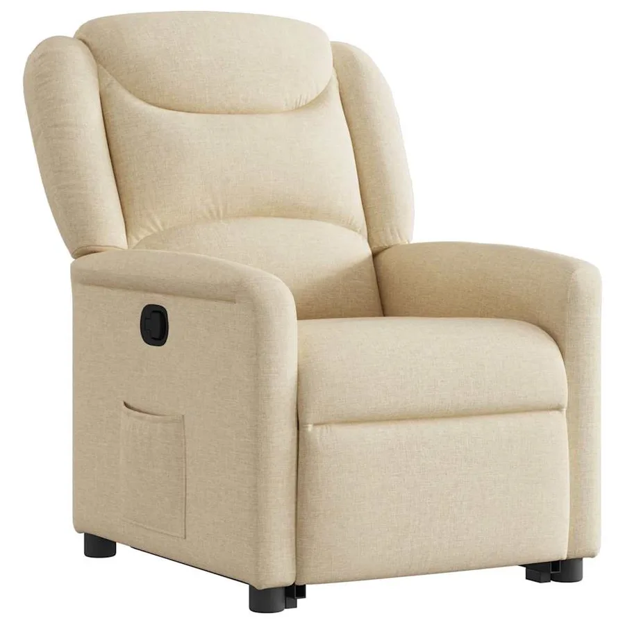 Fauteuil inclinable Crème Tissu - 4