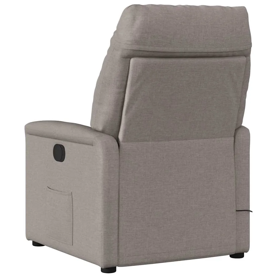 Fauteuil de massage inclinable Taupe Tissu - 5