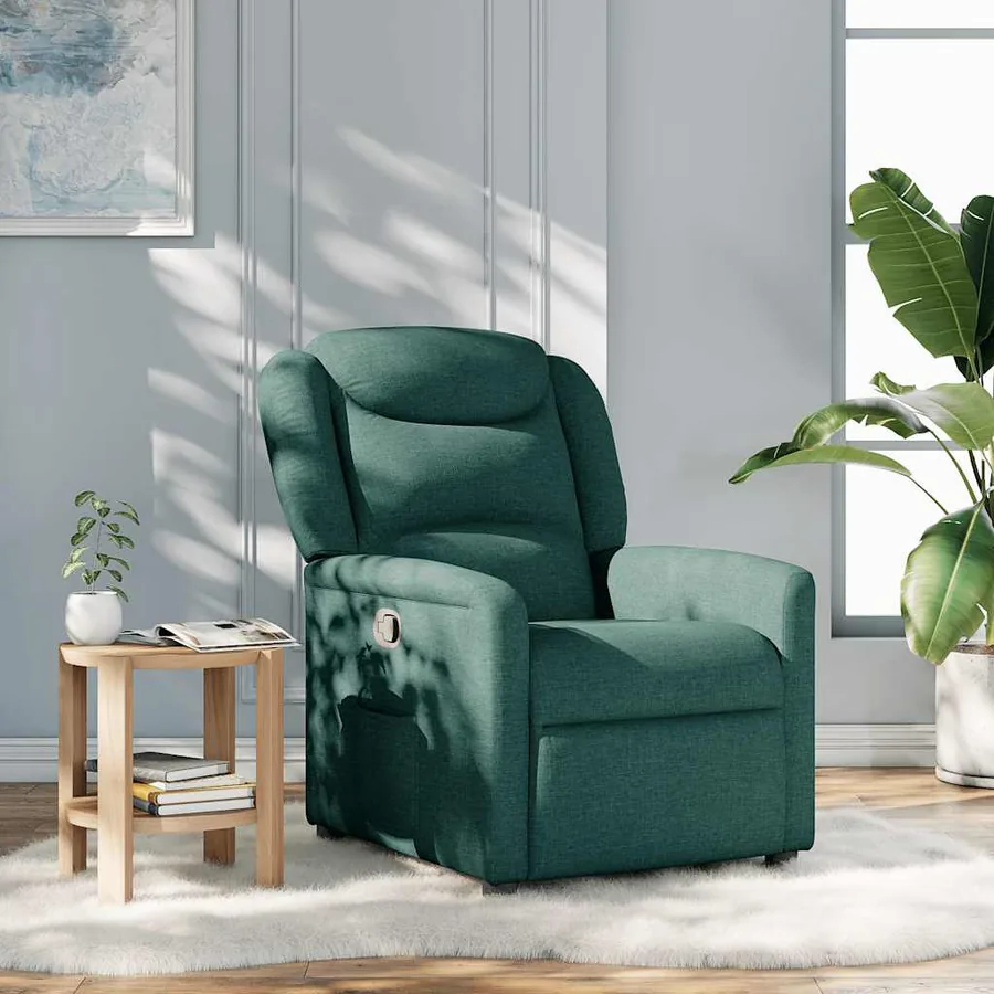 Fauteuil inclinable Vert foncé Tissu