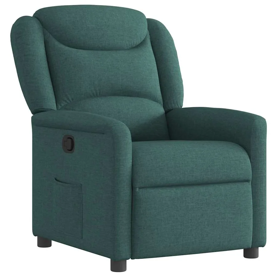 Fauteuil inclinable Vert foncé Tissu - 2