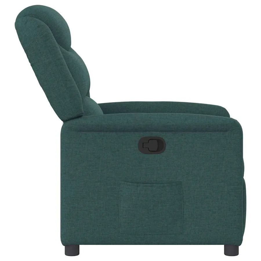 Fauteuil inclinable Vert foncé Tissu - 4