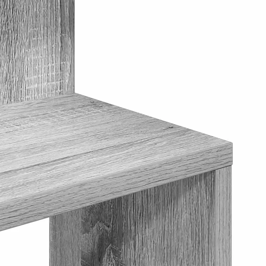Étagère d'angle murale sonoma gris 32x32x127,5 cm - 7