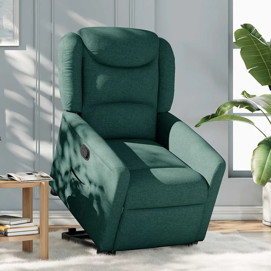 Fauteuil inclinable vert foncé tissu - 2