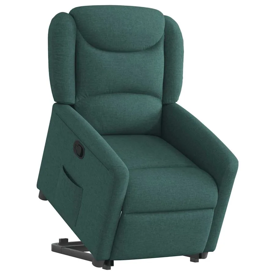 Fauteuil inclinable vert foncé tissu - 3