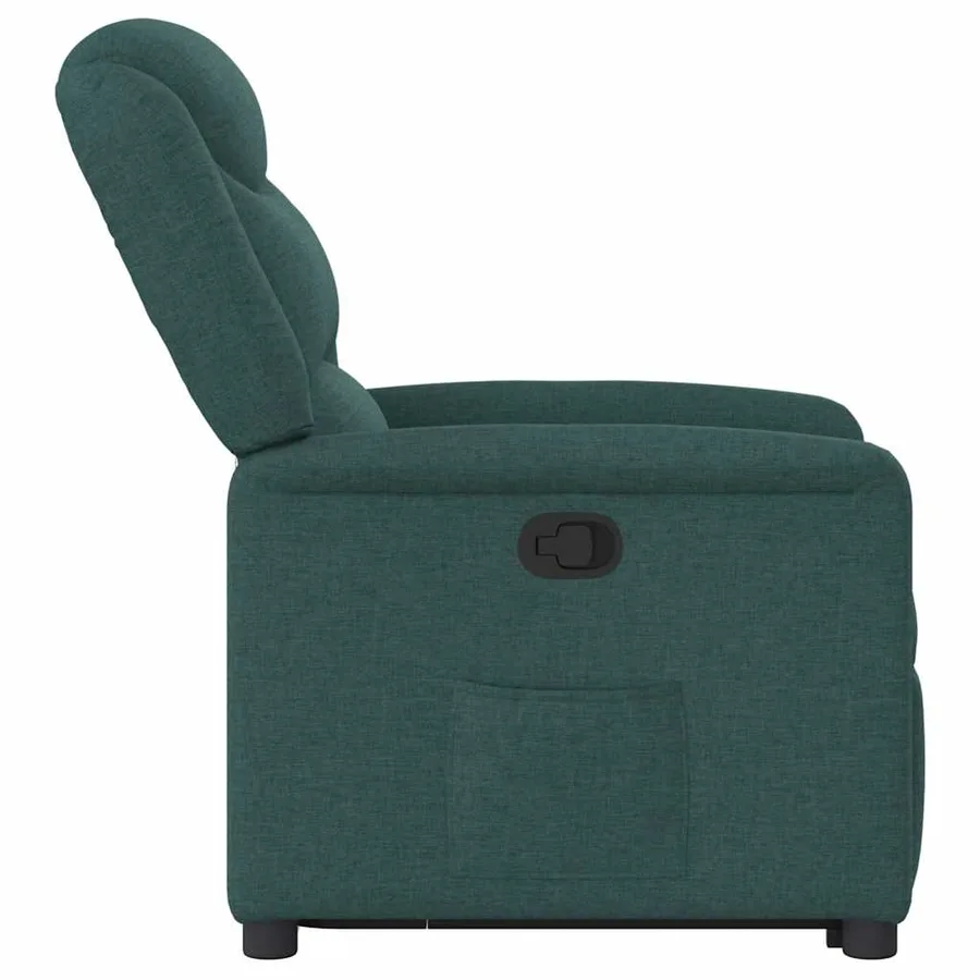Fauteuil inclinable vert foncé tissu - 6