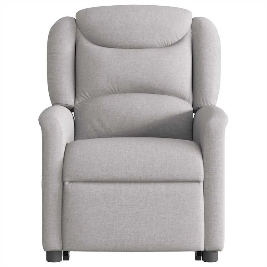 Fauteuil inclinable électrique gris nuage tissu - 5