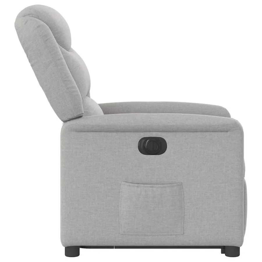 Fauteuil inclinable électrique gris nuage tissu - 6