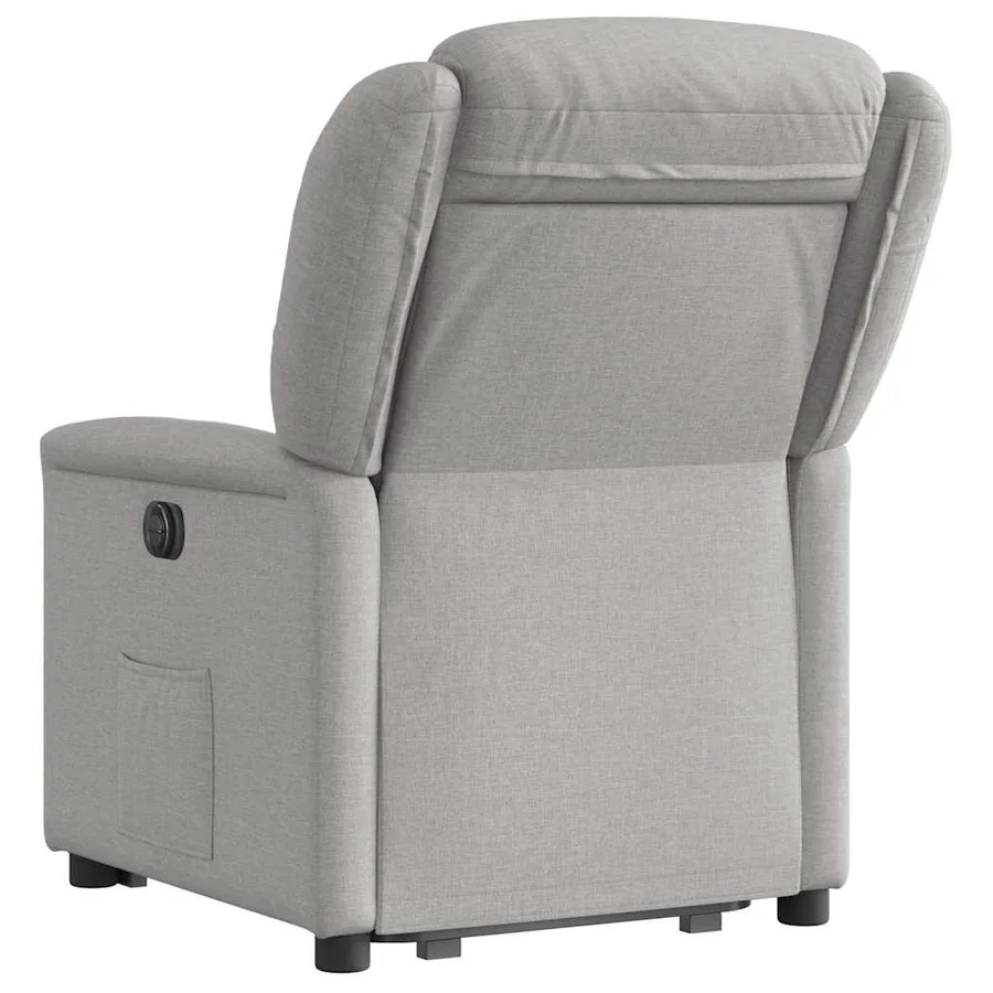 Fauteuil inclinable électrique gris nuage tissu - 7