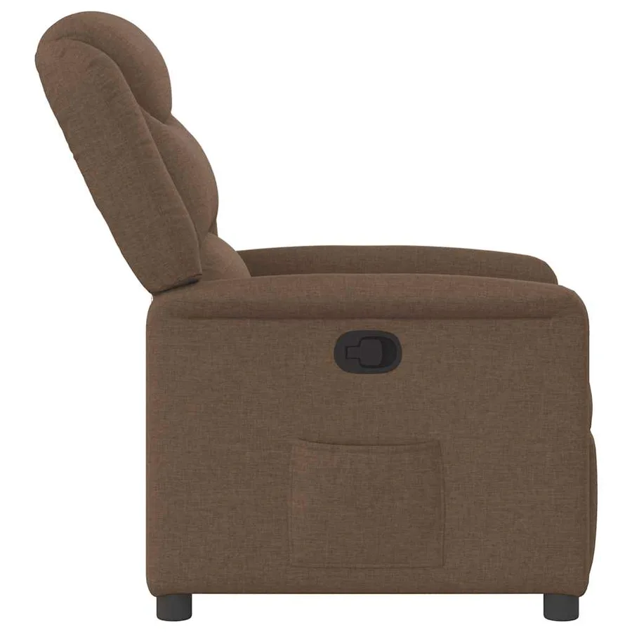 Fauteuil inclinable Marron Tissu - 4