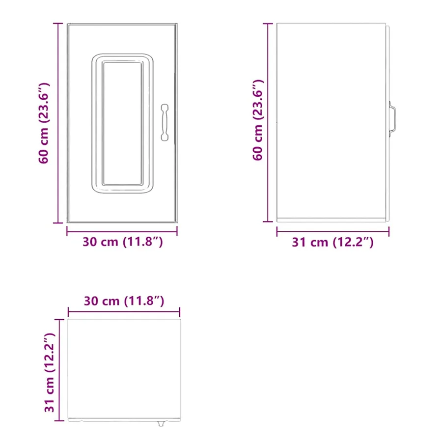 Armoire murale de cuisine Kalmar chêne fumé bois d'ingénierie - 10