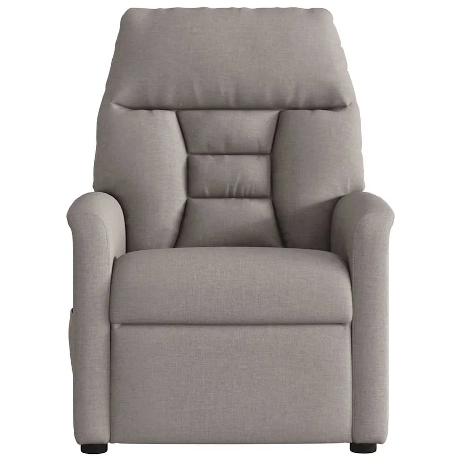 Fauteuil de massage inclinable électrique Taupe Tissu - 5
