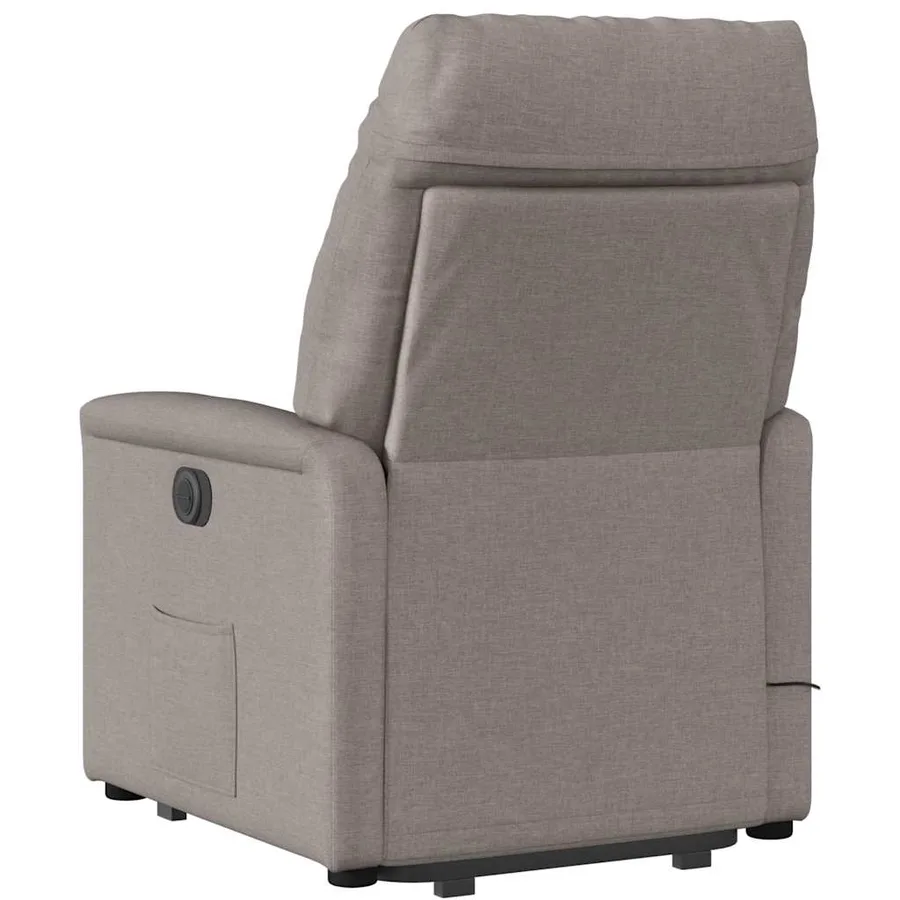 Fauteuil inclinable de massage électrique Taupe Tissu - 5