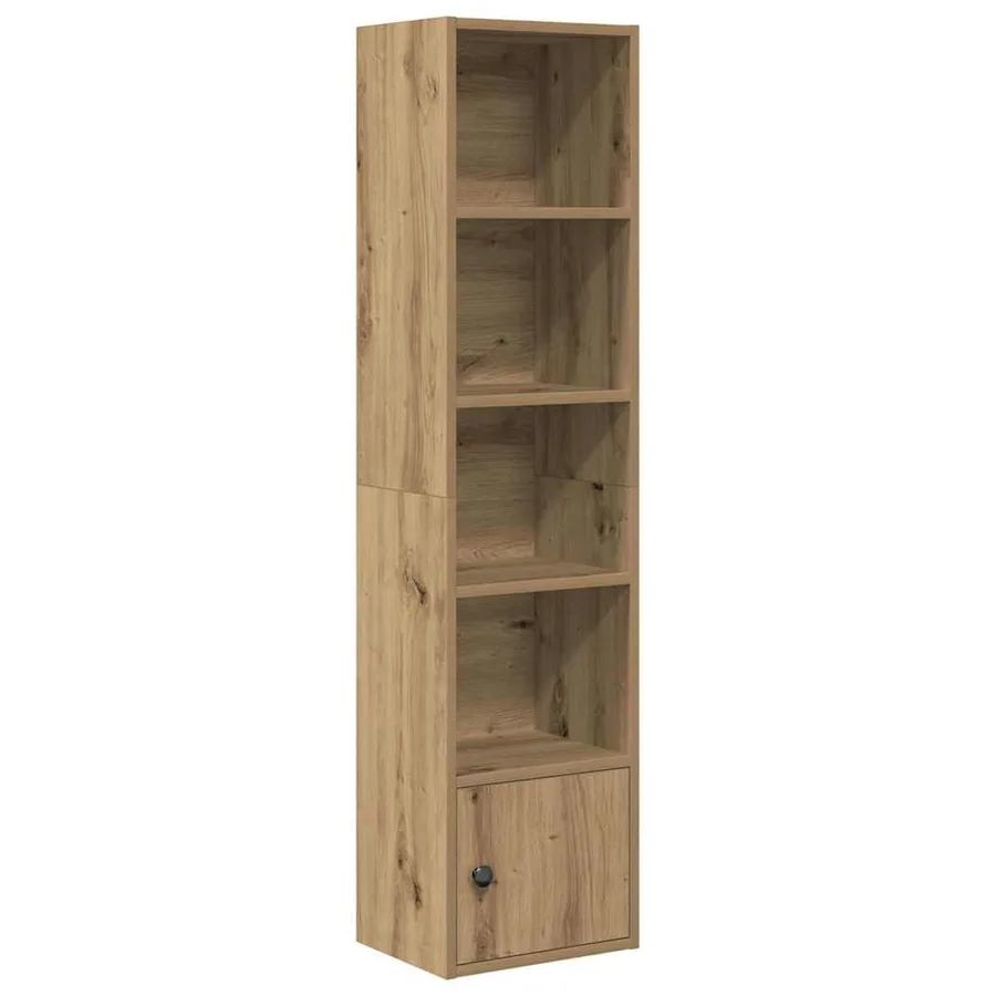 Bibliothèque chêne artisanal 31x24x127 cm bois d'ingénierie - 2