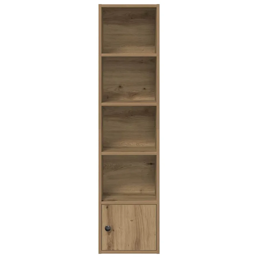 Bibliothèque chêne artisanal 31x24x127 cm bois d'ingénierie - 4