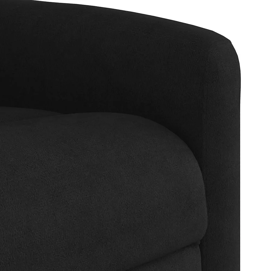 Fauteuil inclinable de massage électrique noir tissu microfibre - 11