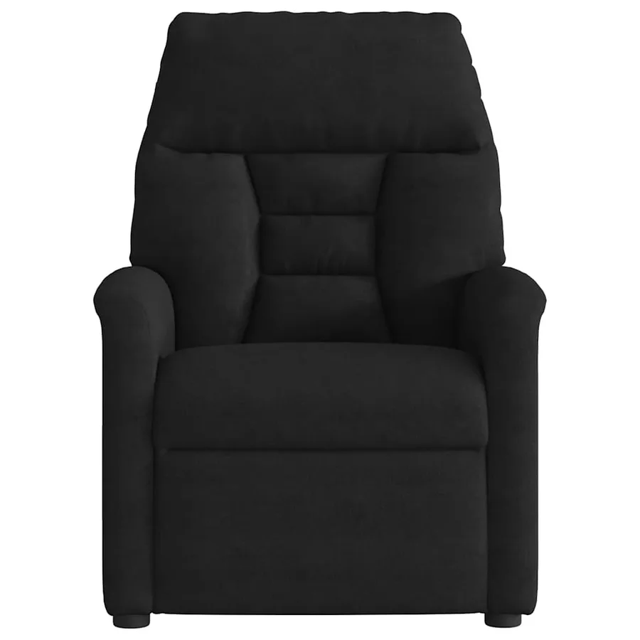 Fauteuil inclinable de massage électrique noir tissu microfibre - 5