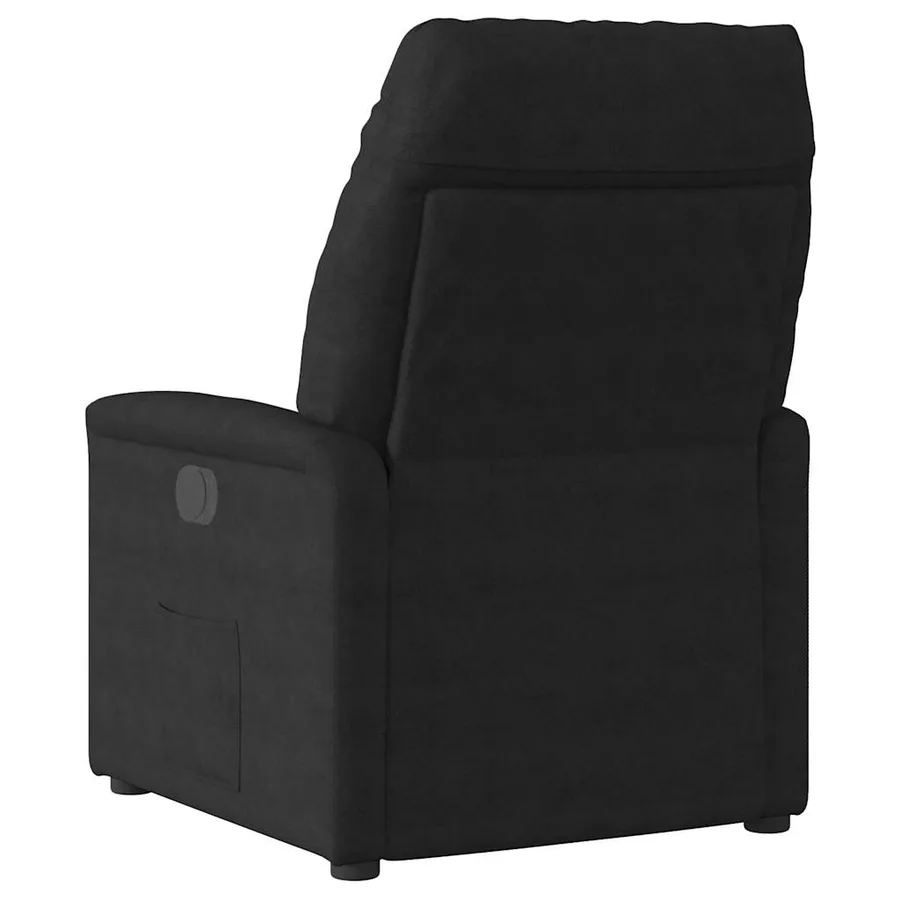 Fauteuil inclinable de massage électrique noir tissu microfibre - 7