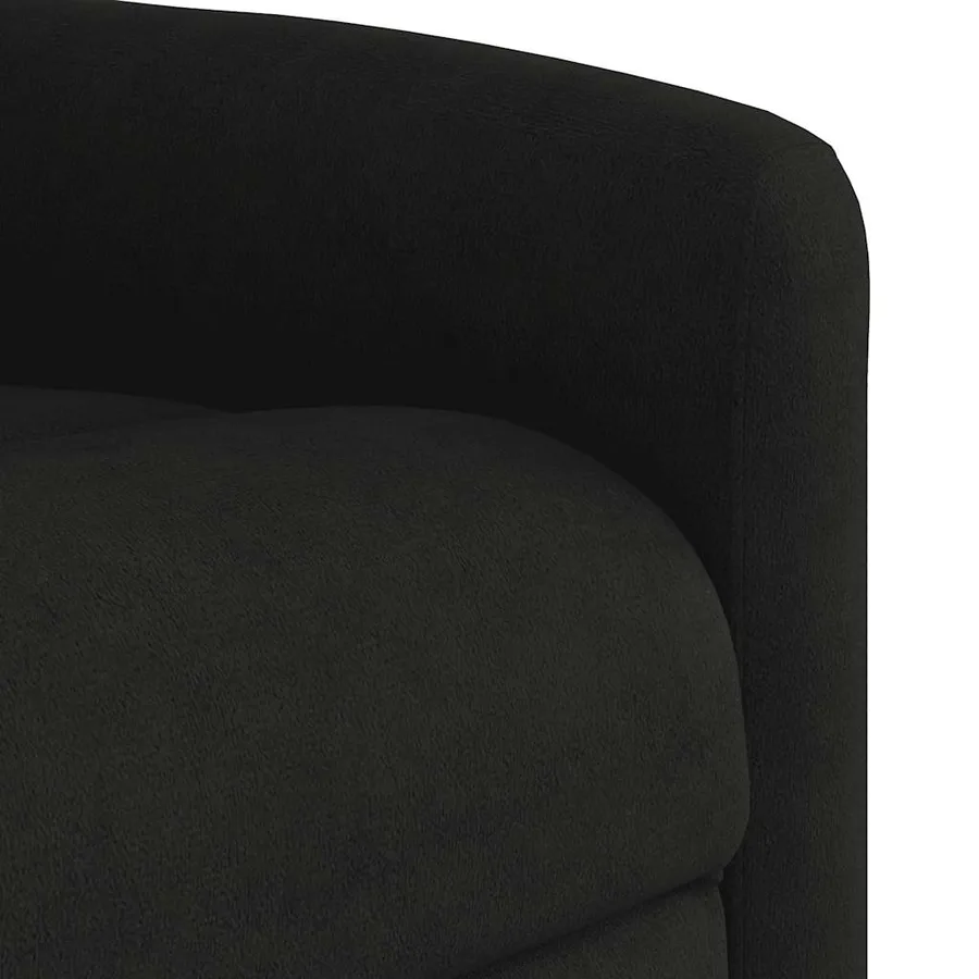 Fauteuil inclinable de massage noir tissu microfibre - 11
