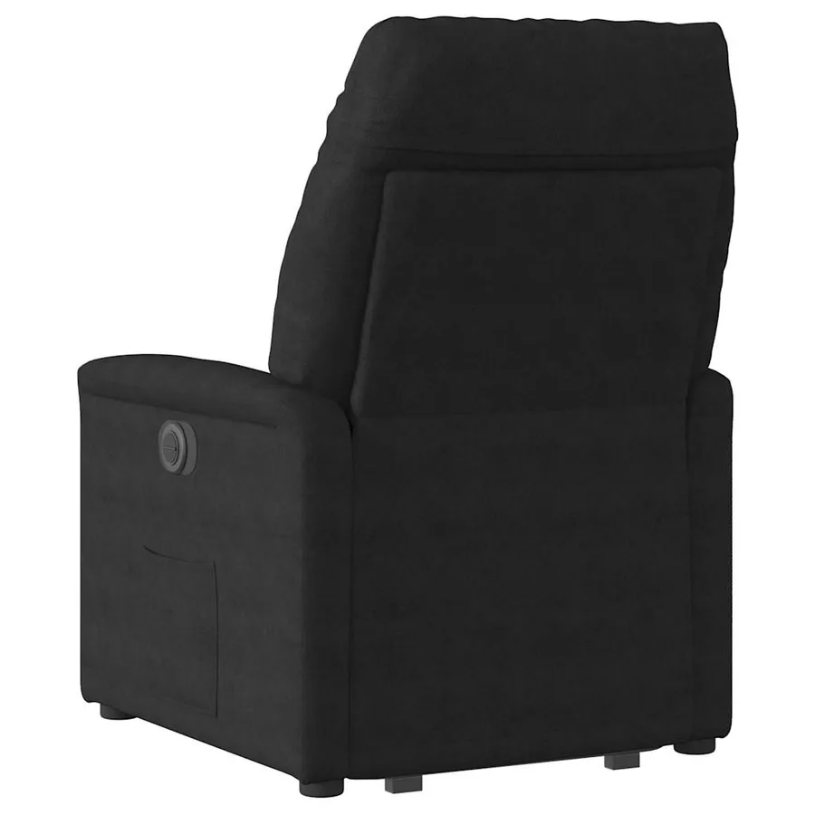 Fauteuil inclinable de massage noir tissu microfibre - 7