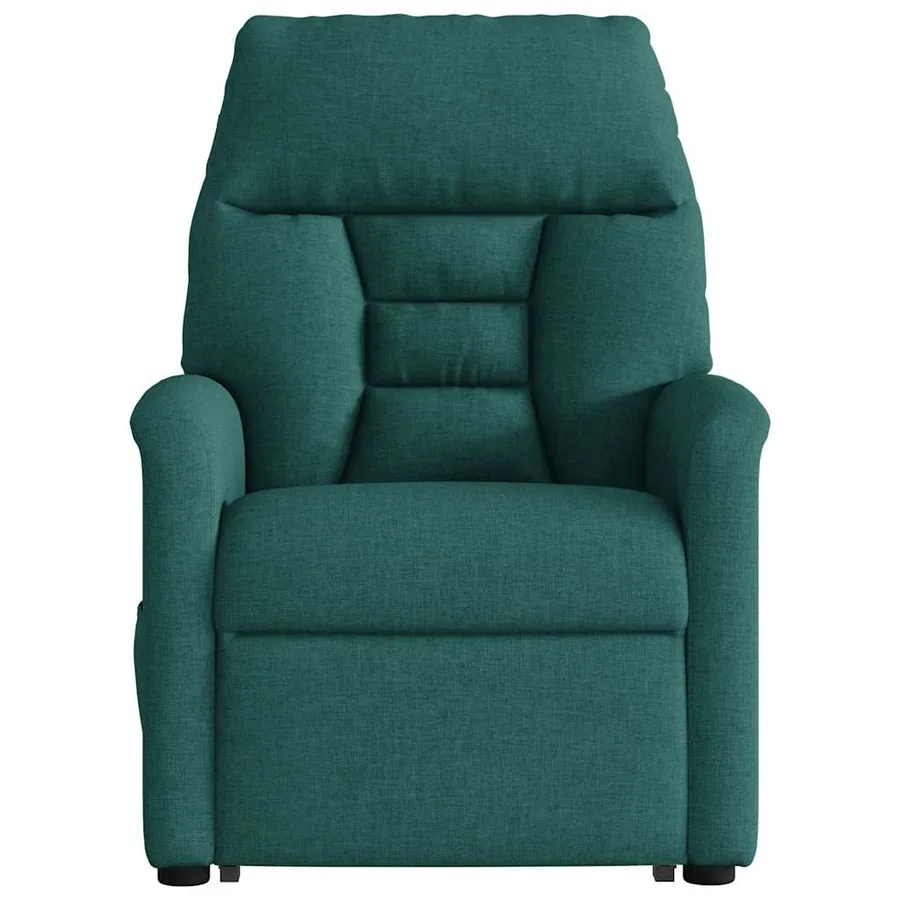Fauteuil inclinable de massage Vert foncé Tissu - 5
