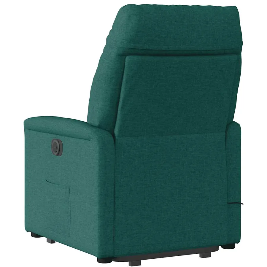Fauteuil inclinable de massage Vert foncé Tissu - 7