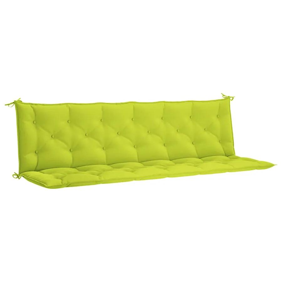 Coussin de banc de jardin vert vif 200x(50+50)x7cm tissu oxford - 2