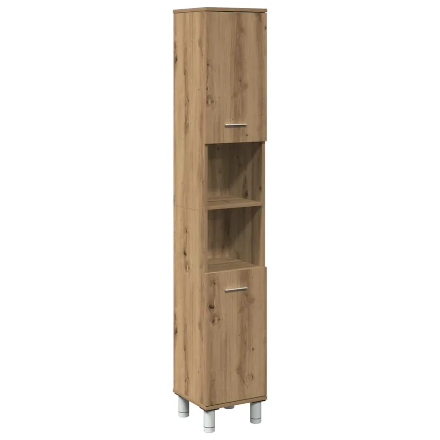 Armoire de salle de bain chêne artisanal 30x30x179 cm - 2