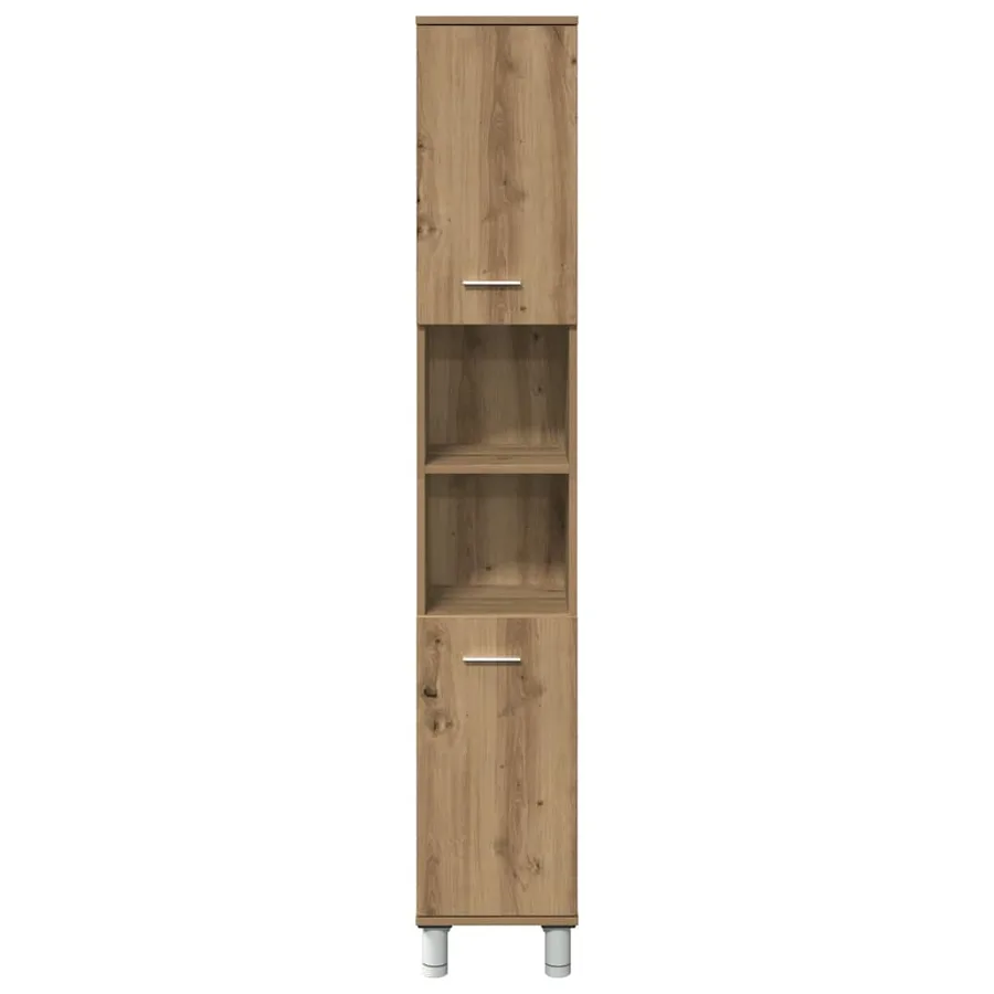 Armoire de salle de bain chêne artisanal 30x30x179 cm - 5