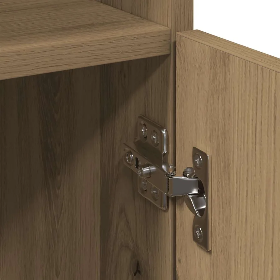Armoire de salle de bain chêne artisanal 30x30x179 cm - 9