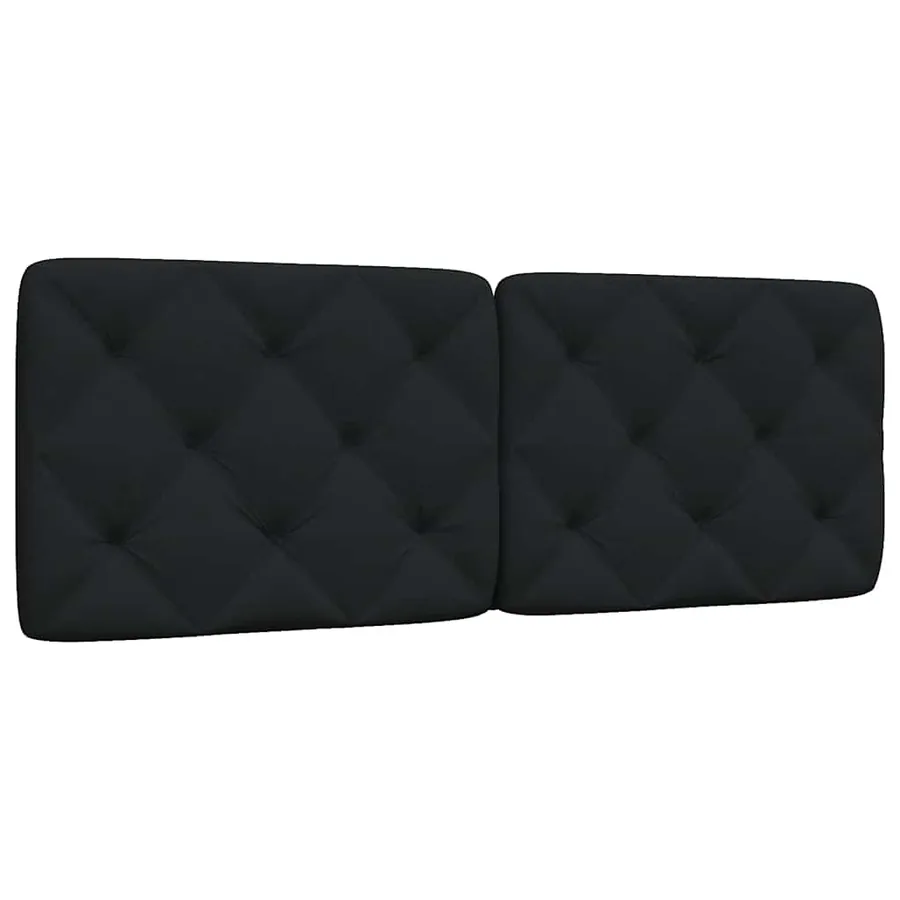 Coussin de tête de lit noir 120 cm tissu