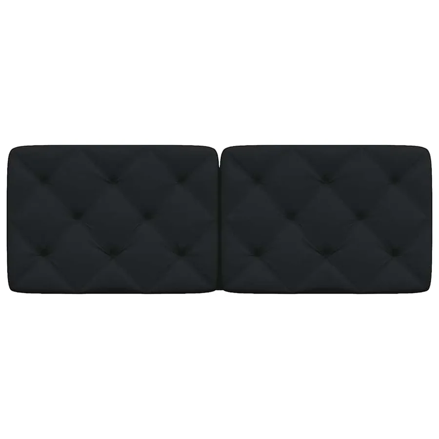 Coussin de tête de lit noir 120 cm tissu - 4