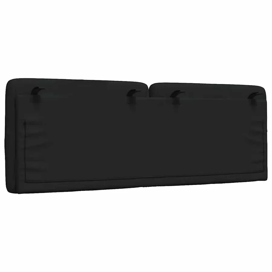 Coussin de tête de lit noir 120 cm tissu - 6