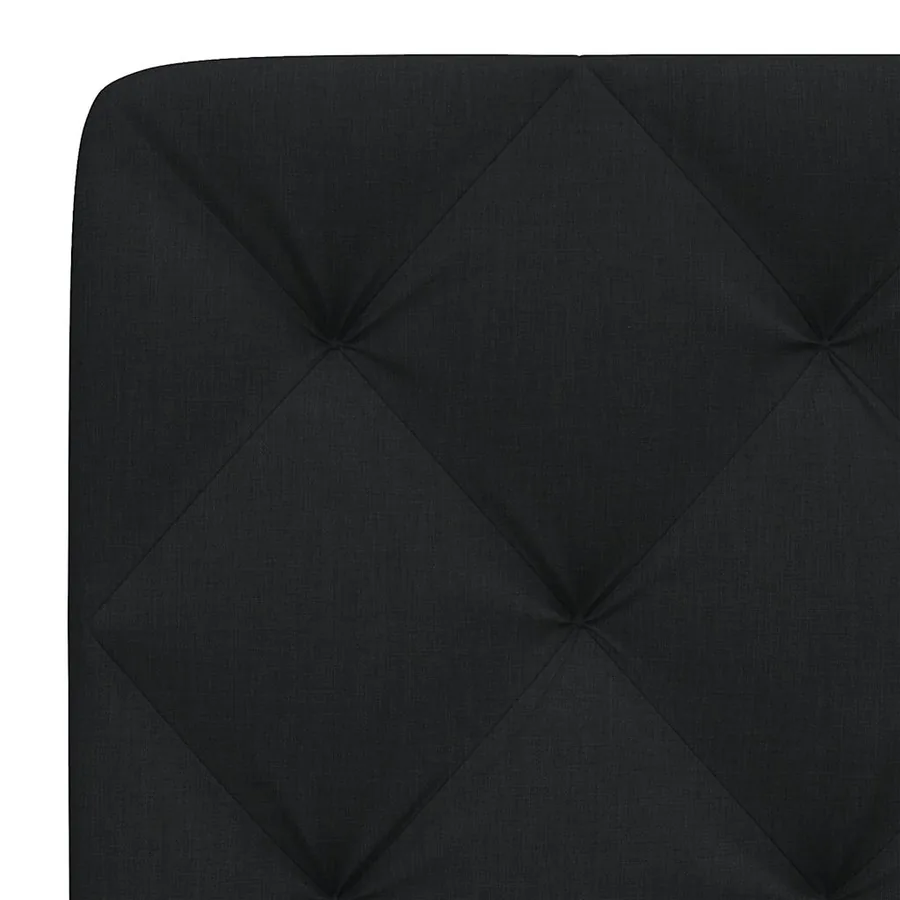 Coussin de tête de lit noir 120 cm tissu - 7