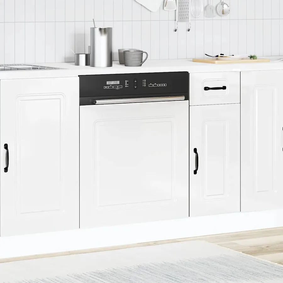 Panneau de lave-vaisselle Kalmar blanc brillant 60x1,5x57 cm - 3