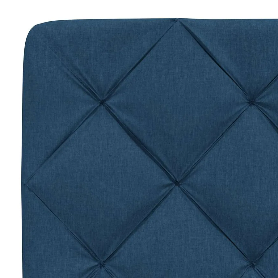 Cadre de lit sans matelas bleu 120x200 cm tissu - 11