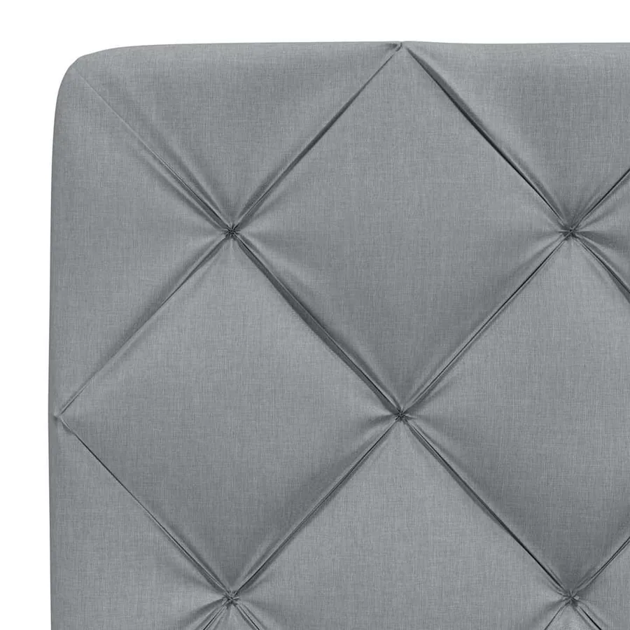 Lit avec matelas gris clair 120x200 cm tissu - 11